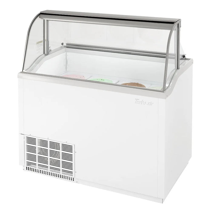 Turbo Air TIDC-47W-N 47" Stand Alone Ice Cream Freezer w/ 8 Tub Capacity - White, 115v - Donut-Supplies.Com