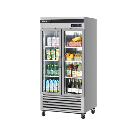 Turbo Air TSR-35GSD-N 39 1/2" Two Section Reach In Refrigerator, (2) Left/Right Hinge Glass Doors, 115v - Donut-Supplies.Com