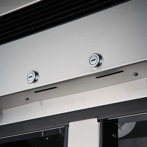 Turbo Air TSR-49GSD-N 54 3/8" Two Section Reach In Refrigerator, (2) Left/Right Hinge Glass Doors, 115v - Donut-Supplies.Com