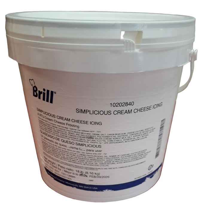 Brill Simplicious Cream Cheese Icing 18 lbs