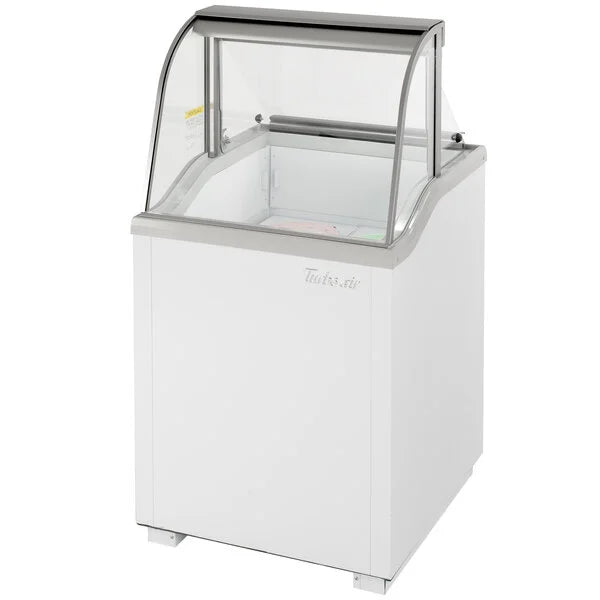 Turbo Air TIDC-26W-N 26" Stand Alone Ice Cream Freezer w/ 4 Tub Capacity - White, 115v - Donut-Supplies.Com