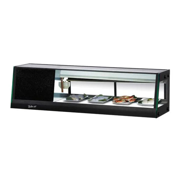 Turbo Air SAS-50L-N 50" Straight Glass Refrigerated Display/Sushi Case - Left Side Compressor - Donut-Supplies.Com