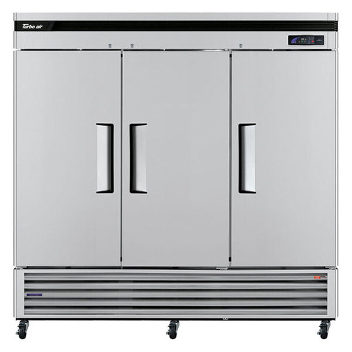Turbo Air TSR-72SD-N Super Deluxe 82" Bottom Mounted Solid Door Reach-In Refrigerator with LED Lighting - Donut-Supplies.Com