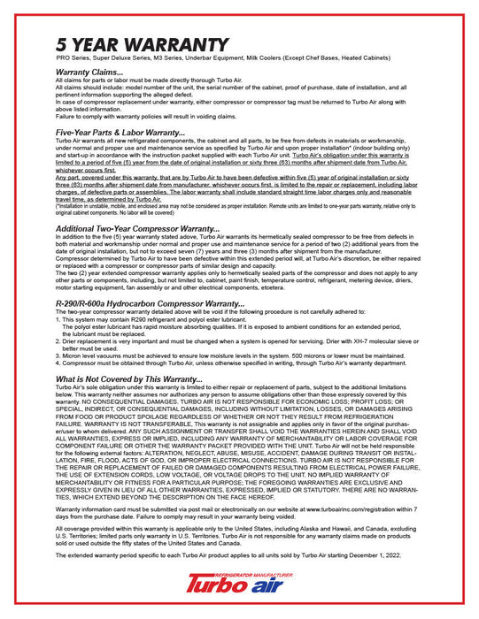 Turbo Air TGM-20SDB-N6 27" Black Super Deluxe Countertop Refrigerator w/ Glass Swing Door – LED Lighting, Front Access, 115v - Donut-Supplies.Com