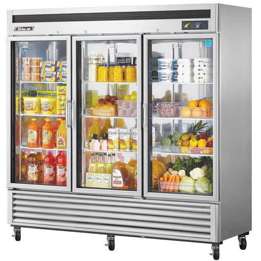 Turbo Air TSR-72GSD-N Super Deluxe 82" Glass Door Reach In Refrigerator - Donut-Supplies.Com