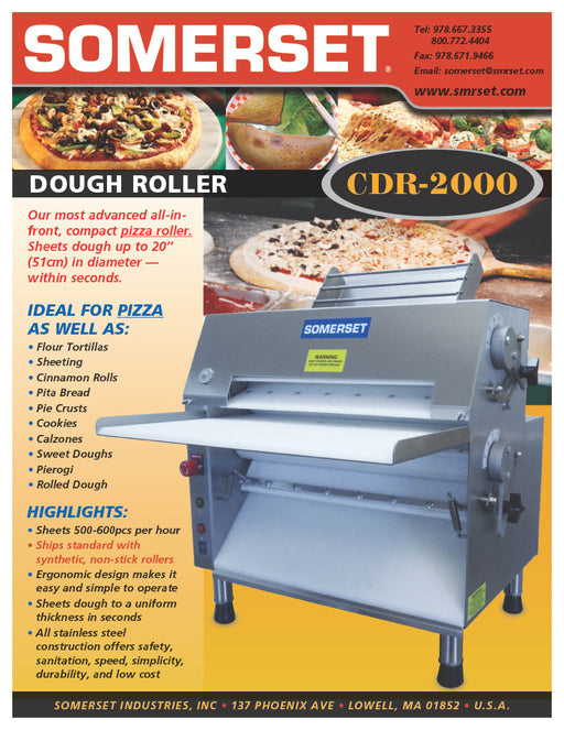 CDR-2000 Dough Roller / Double Pass- Front Operated - Donut-Supplies.Com