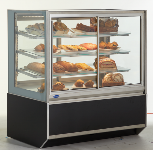 Federal Industries (ITDSS6034-B18)-Non-Refrigerated-(Sliding Doors on Front) 48" x 52"(H) Self Service Case w/Straight Glass 120V (Copy) - Donut-Supplies.Com