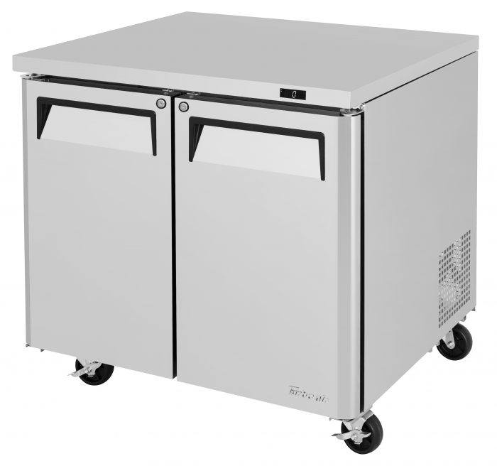 Turbo Air MUF-36-N 36 1/4" W Undercounter Freezer w/ 1 Section & 2 Solid Doors - Donut-Supplies.Com
