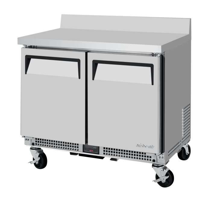 Turbo Air MWR-34S-N6 M3 Series 34" Shallow Depth Undercounter Worktop Refrigerator w/ (2) Section, 2 Solid Door - Donut-Supplies.Com