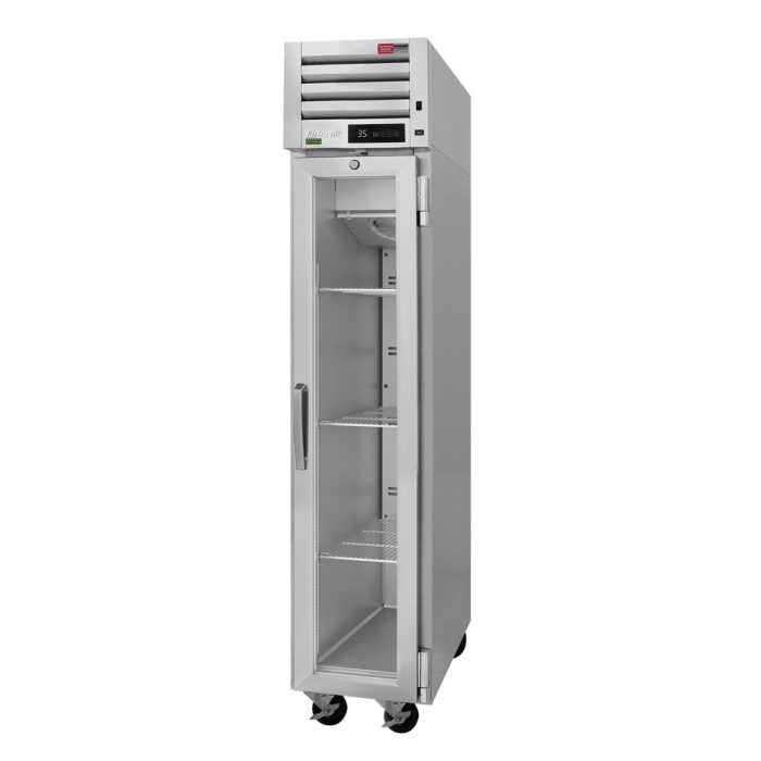 Turbo Air - PRO-12R-G-N, Commercial 18" 1 Glass Door Reach-in Refrigerator PRO Series 9.5 cu.ft. - Donut-Supplies.Com