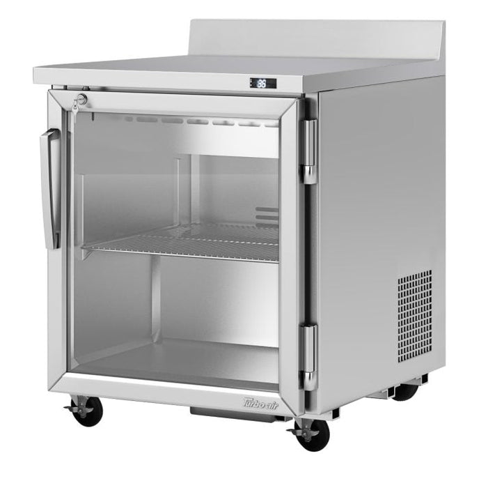 Turbo Air PWR-28-G-N 27 1/2" Worktop Refrigerator w/ (1) Section, 1 Glass Door - Donut-Supplies.Com