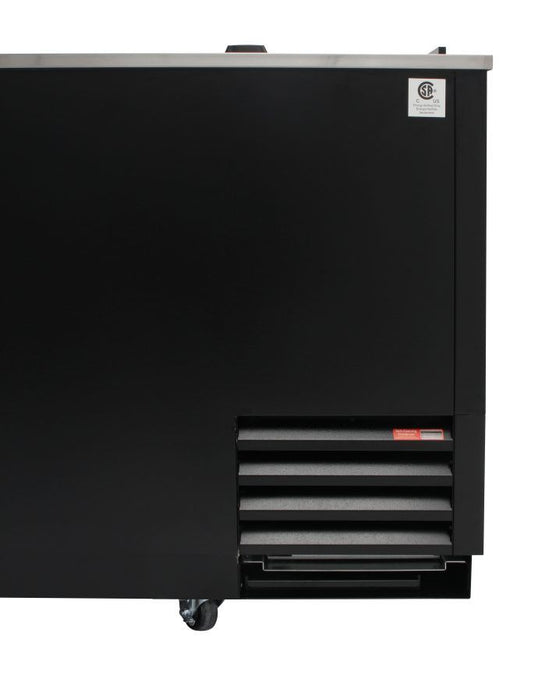 Turbo Air TBC-50SB-GF-N 50" 2-Section Glass Chiller – 140 Mug Capacity, Black, 115v - Donut-Supplies.Com