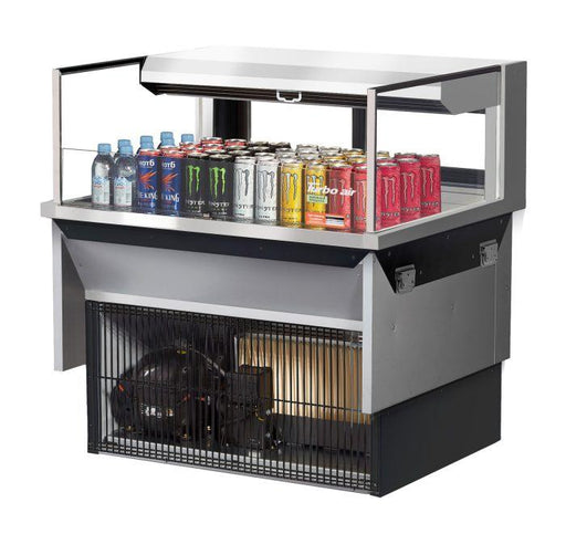 Turbo Air TOM-36L-UFD-S-1SI-N 36" Drop-In Horizontal Open Air Cooler w/ (1) Level – Stainless Steel Exterior, 115v - Donut-Supplies.Com