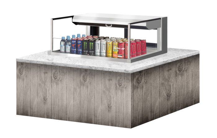 Turbo Air TOM-36L-UFD-S-1SI-N 36" Drop-In Horizontal Open Air Cooler w/ (1) Level – Stainless Steel Exterior, 115v - Donut-Supplies.Com