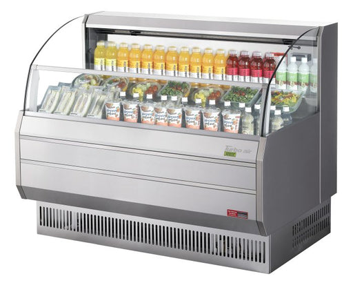Turbo Air TOM-60SS-N 63 3/8" Slim Line Horizontal Open Air Cooler w/ (3) Shelves – Stainless Steel Exterior, 115v - Donut-Supplies.Com