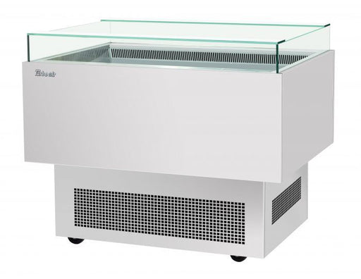 Turbo Air TOS-40PN-S 40" Stainless Steel Horizontal Open Display Merchandiser / Air Curtain Sandwich and Cheese Display Case – 1 Level, 115v - Donut-Supplies.Com