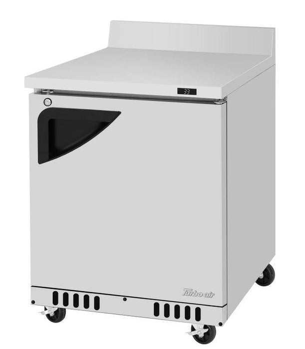 Turbo Air TWR-28SD-FB-N 27 1/2" Super Deluxe Worktop Refrigerator w/ (1) Section, 1 Solid Door, Front Breathing - Donut-Supplies.Com