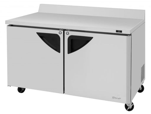 Turbo Air TWR-60SD-N 60 1/4" Super Deluxe Worktop Refrigerator w/ (2) Sections, 2 Solid Doors - Donut-Supplies.Com