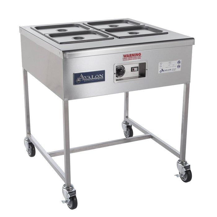 Avalon (HI24-4-S) Hot Icing Station Stainless Steel Icing Station with (4) 8-quart Icing Pans - Donut-Supplies.Com