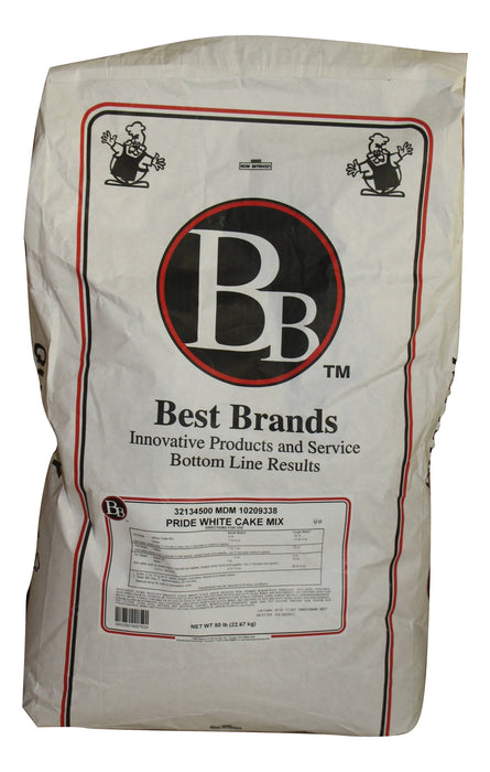 Best Brands Pride, White Sheet Cake Mix- 50 pound bag - Donut-Supplies.Com