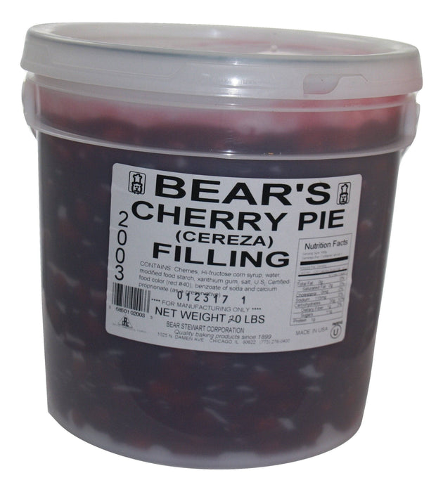 Whole Cherry Pie Filling- 20 Pound Pail - Donut-Supplies.Com