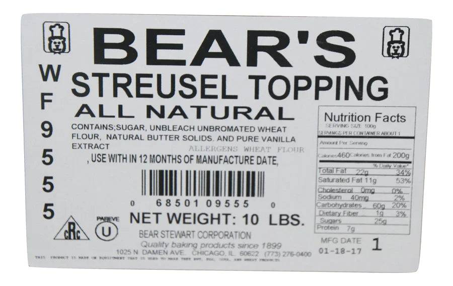 Streusel Topping by Bear Stewart- 10 pounds - Donut-Supplies.Com