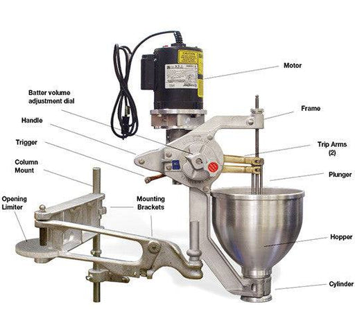 Belshaw Type F Cake Donut Depositor with hopper - Donut-Supplies.Com