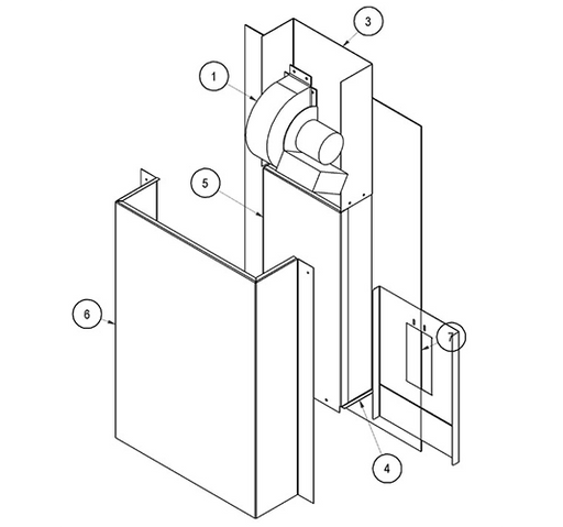 Draft Inducer Kit For Gas or Propane Fryers 718L ,724, 734 Used Above 3000ft Altitude - Donut-Supplies.Com