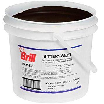 Brill Bittersweet Chocolate Fudge Base for Icings and Glaze - 30 pound pail - Donut-Supplies.Com
