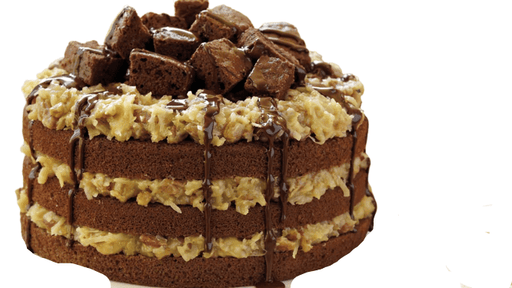 Brill German Chocolate Icing with Pecans 18 pounds RTU - Donut-Supplies.Com