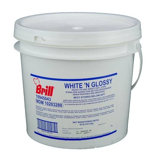 Brill White & Glossy Ready to Use Icing - Donut-Supplies.Com