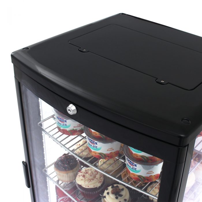 Turbo Air CRT-77-1R-N 17" Diamond Series Glass Sided Countertop Display Refrigerator – One Section, Rear Access, LED Lighting, 115v - Donut-Supplies.Com