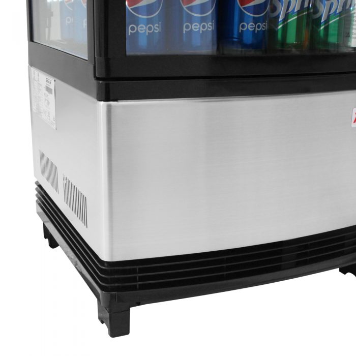 Turbo Air CRT-77-1R-N 17" Diamond Series Glass Sided Countertop Display Refrigerator – One Section, Rear Access, LED Lighting, 115v - Donut-Supplies.Com
