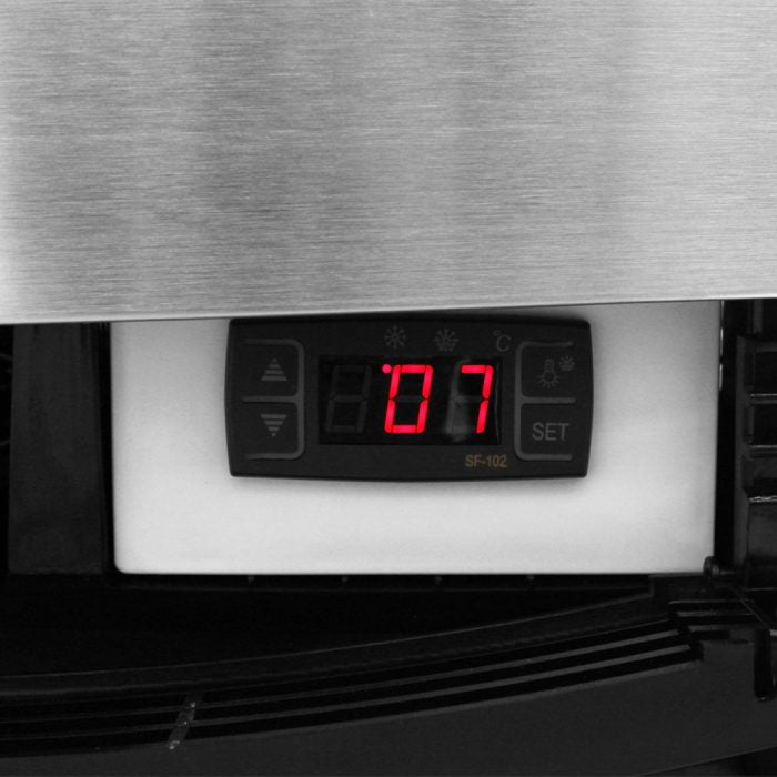 Turbo Air CRT-77-1R-N 17" Diamond Series Glass Sided Countertop Display Refrigerator – One Section, Rear Access, LED Lighting, 115v - Donut-Supplies.Com