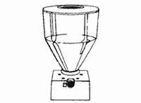 Edhard F-5003 6 quart hopper single Spout includes (Single Blueberry F-3090 Spout) (for larger fruit including cubed apple) - Donut-Supplies.Com