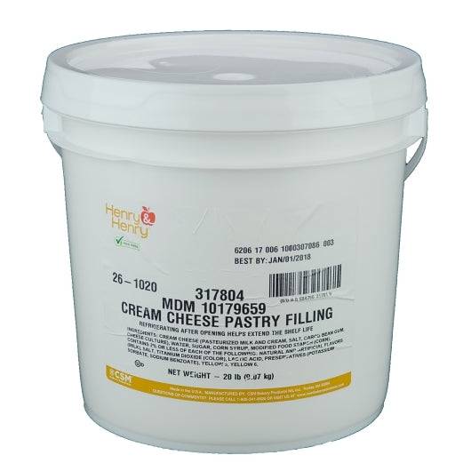 Henry And Henry Pastry Cream Cheese Filling, 20 Pounds - Donut-Supplies.Com