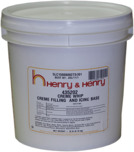 Henry & Henry Marshmallow Creme Whip filling and Icing Base- 18 pounds - Donut-Supplies.Com