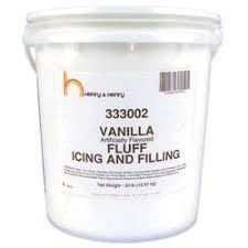 Henry & Henry Vanilla Icing (Vanilla Fluff)- great white filling for donuts - Donut-Supplies.Com