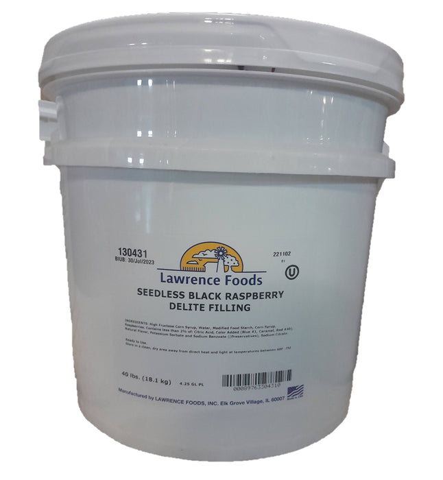 Lawrence Black Raspberry Delight Seedless- 40 Pound Pail - Donut-Supplies.Com