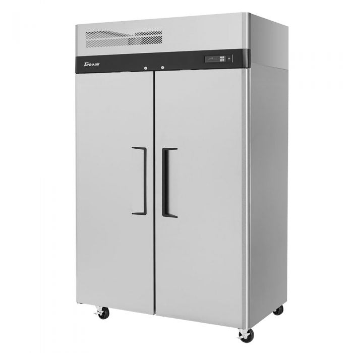 Turbo Air M3R47-2-N 51" Two Section Reach-In Refrigerator w/ (2) Solid Doors – Top Mount, Stainless Exterior, Aluminum Interior, 115v - Donut-Supplies.Com