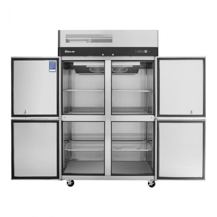 Turbo Air M3R47-4-N 51 3/4" Two Section Reach In Refrigerator, (4) Left/Right Hinge Solid Doors, 115v - Donut-Equipment.com