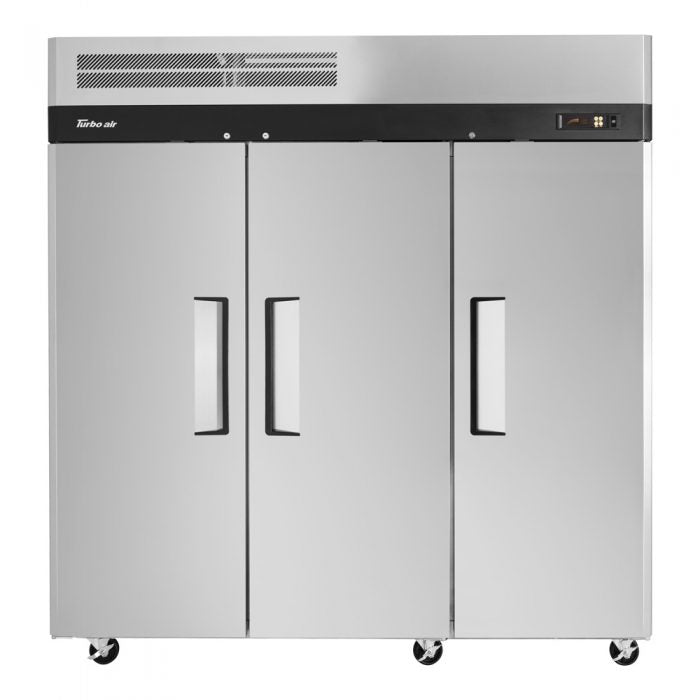 Turbo Air M3R72-3-N M3 Series 78" Solid Door Stainless Steel Reach-In Refrigerator - Donut-Supplies.Com