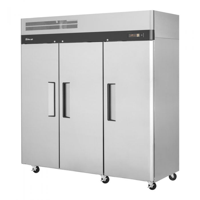 Turbo Air M3R72-3-N M3 Series 78" Solid Door Stainless Steel Reach-In Refrigerator - Donut-Supplies.Com
