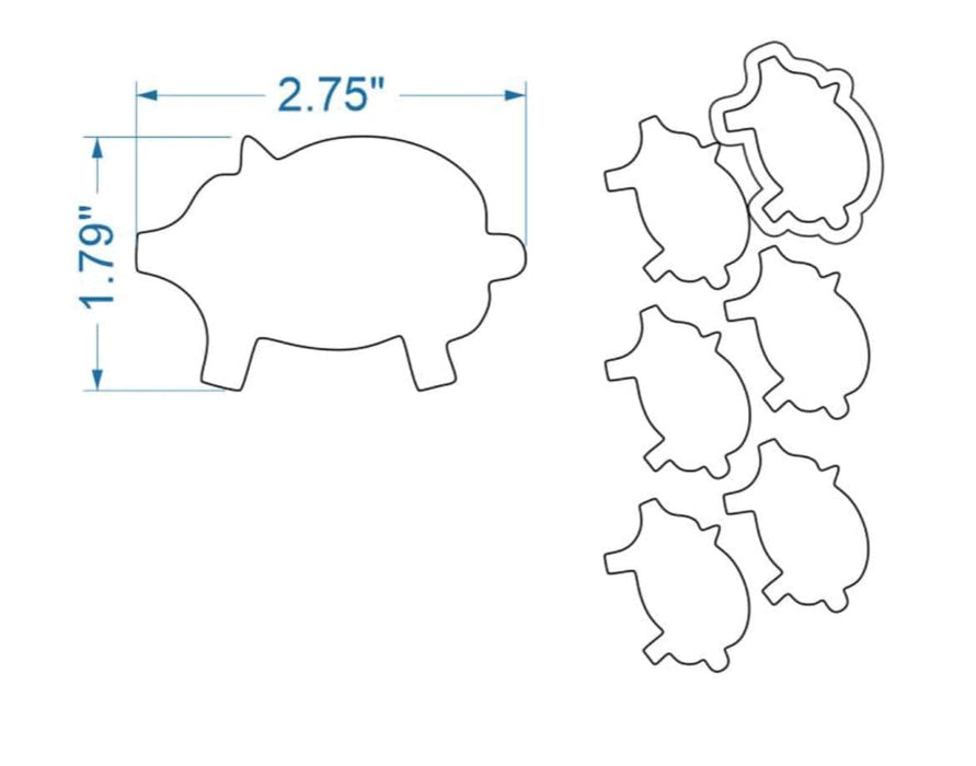 Two Row Revolving Pig Cutter 2.75 x 1.79 High - Donut-Supplies.Com