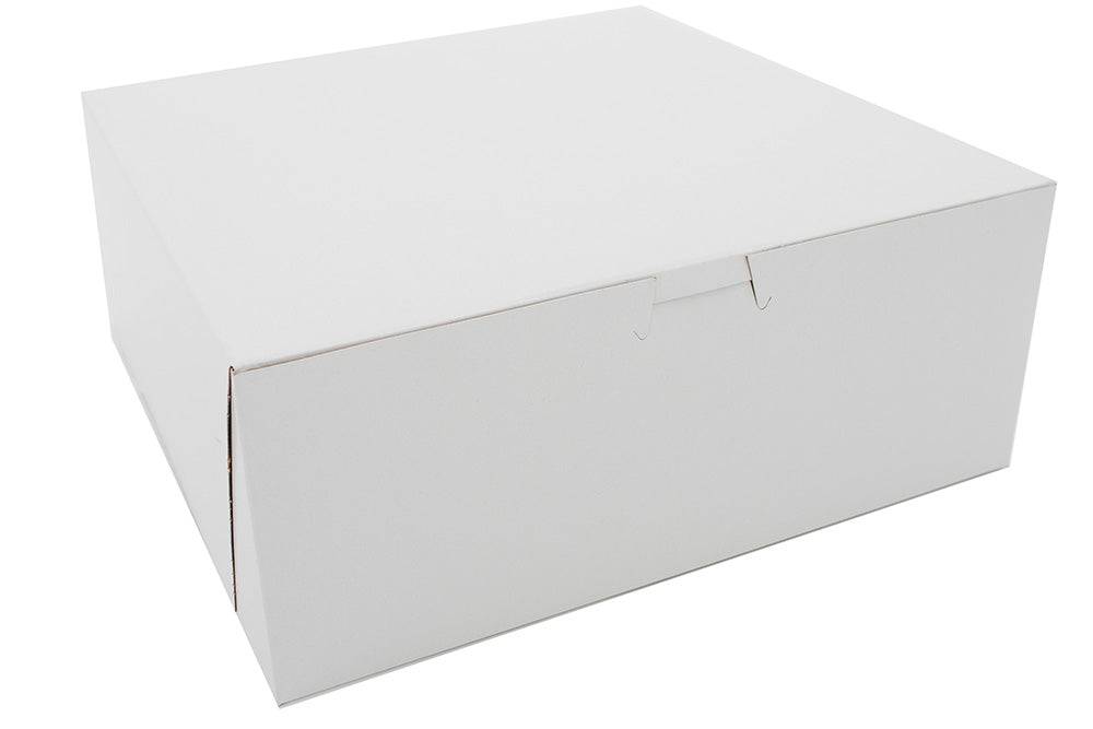 10 x 10 x 4 LC White Bakery Boxes 100 count - Donut-Supplies.Com