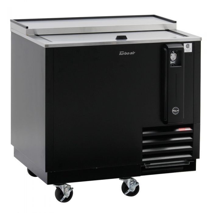 Turbo Air TBC-36SB-N6 36" Super Deluxe Black Exterior Bottle Cooler - Donut-Supplies.Com