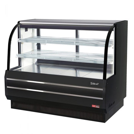Turbo Air TCGB-60DR-B 60-1/2" Curved Glass Full-Service Dry Bakery Display Case, 3 Levels, Black Exterior, 115v - Donut-Supplies.Com