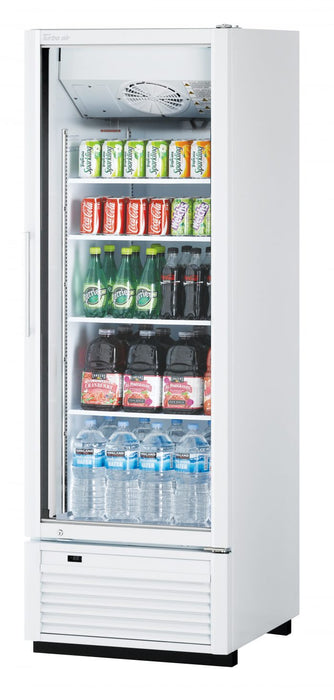Turbo Air TGM-23SDH-N6 27" White Super Deluxe Glass Door Refrigerator – Hinged Door, LED Lighting, 115v - Donut-Supplies.Com