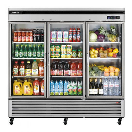 Turbo Air TSR-72GSD-N Super Deluxe 82" Glass Door Reach In Refrigerator - Donut-Supplies.Com