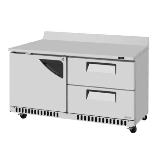 Turbo Air TWR-28SD-FB-N 27 1/2" Super Deluxe Worktop Refrigerator w/ (1) Section, 1 Solid Door, Front Breathing - Donut-Supplies.Com